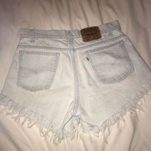 Levi cutoff denim shorts